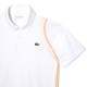 Lacoste Polo Polyester Recycle Blanc Orange