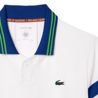 Polo Lacoste Roland Garros Medvedev Blanco Azul Marino