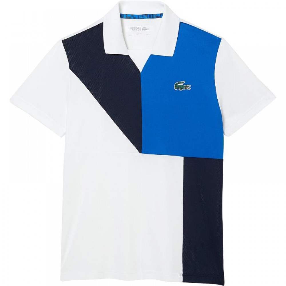 Polo Lacoste Sport Ultra Dry Blanco Marino - Barata Oferta Outlet