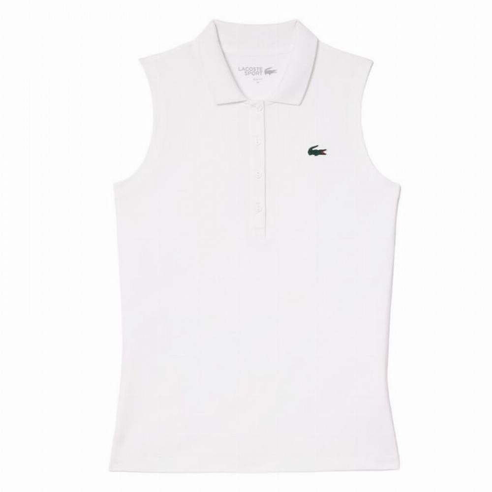 Lacoste Ultra Dry White Women''s Polo