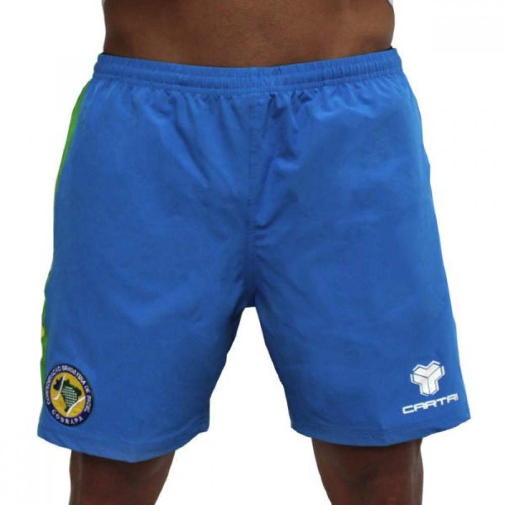 Short Cartri Brasil Joao Azul Junior - Barata Oferta Outlet