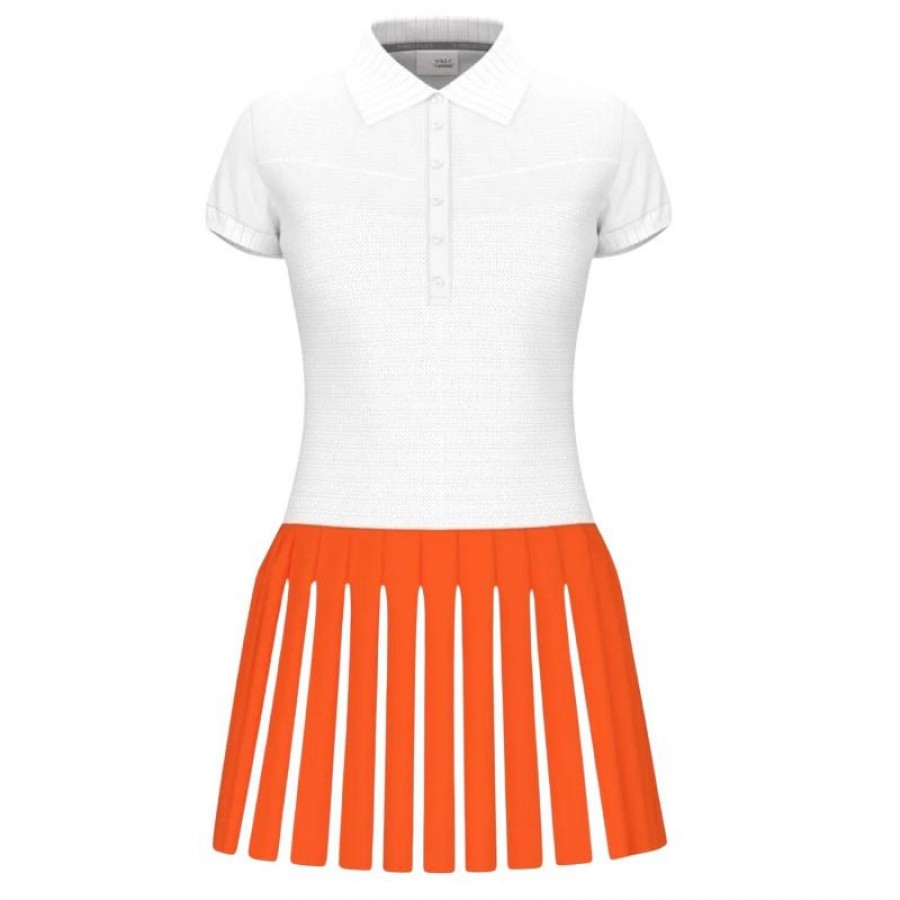 Vestido Head Vogue Blanco Naranja