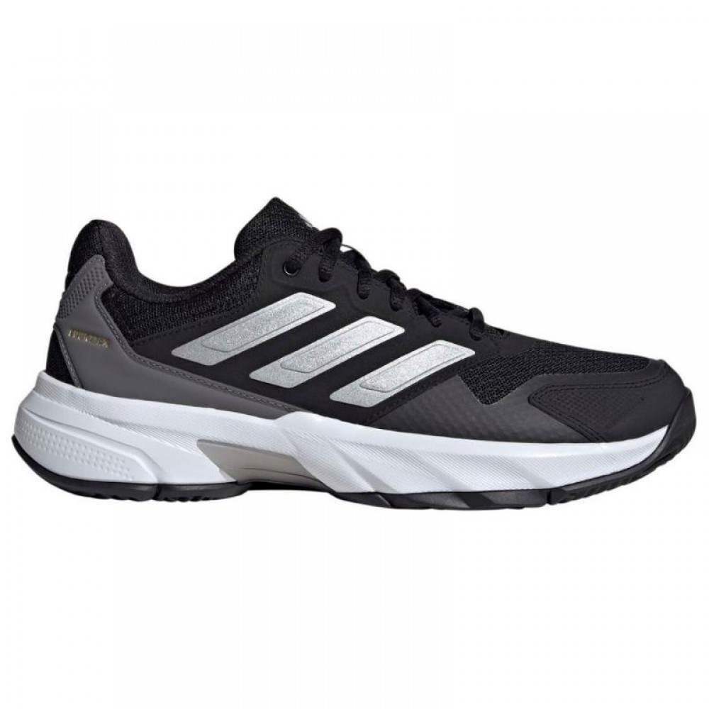 Adidas CourtJam Control 3 Black Silver Grey Women''s Shoes