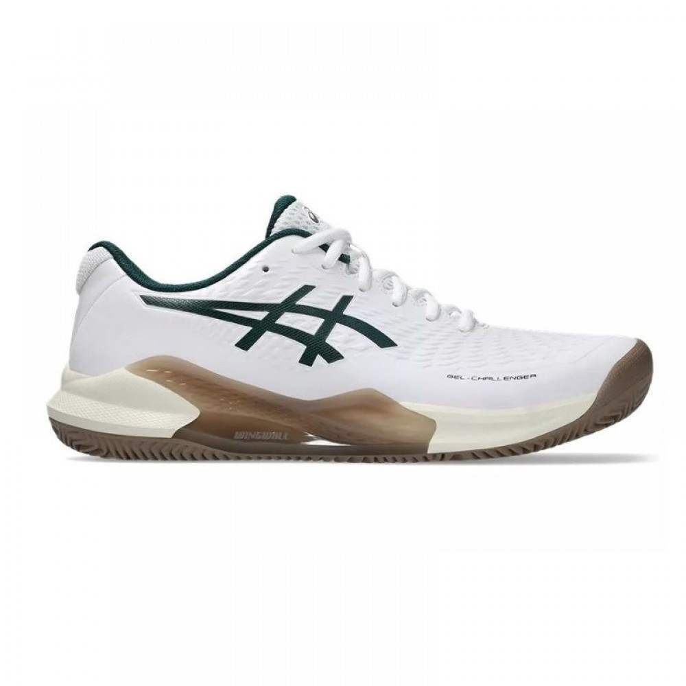 Asics Gel Challenger 14 Clay White Dark Green Sneakers