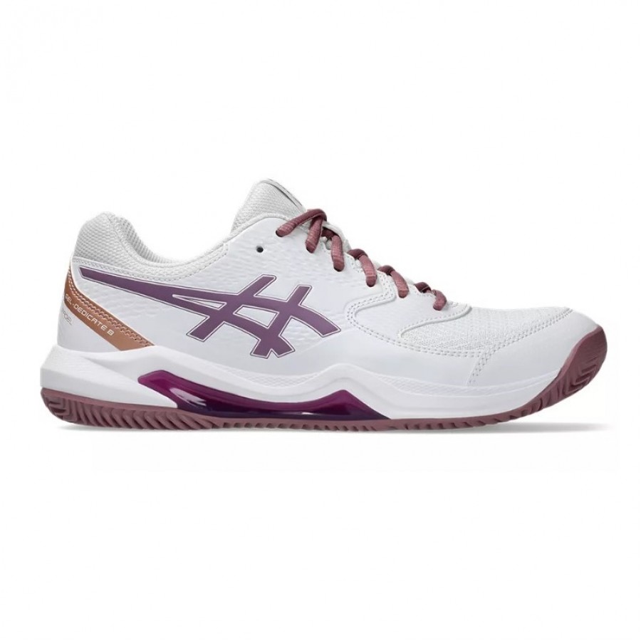 Zapatillas Asics Gel Dedicate 8 Padel Blanco Dark Ube Mujer