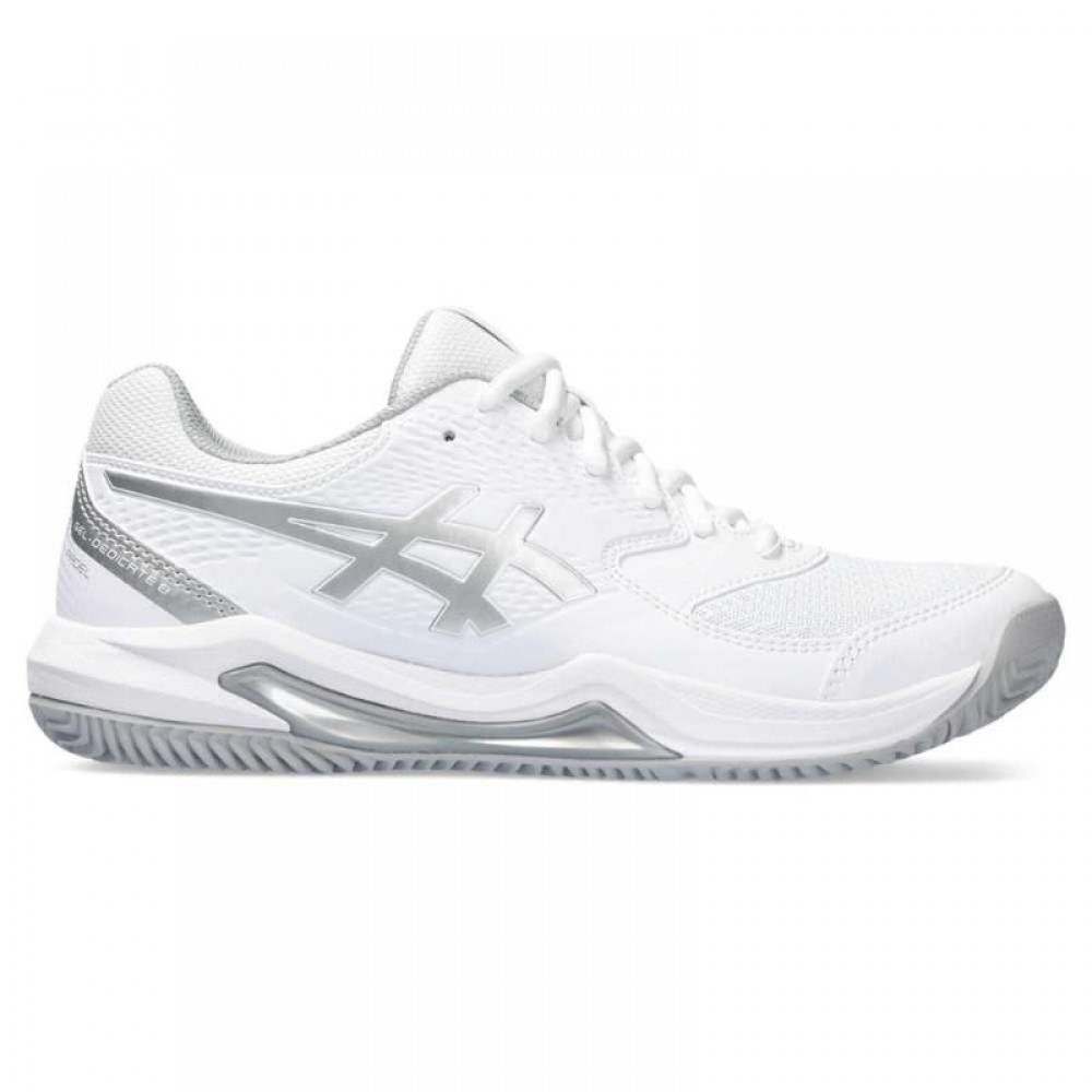 Zapatillas Asics Gel Dedicate 8 Padel Blanco Gris Mujer - Barata Oferta Outlet