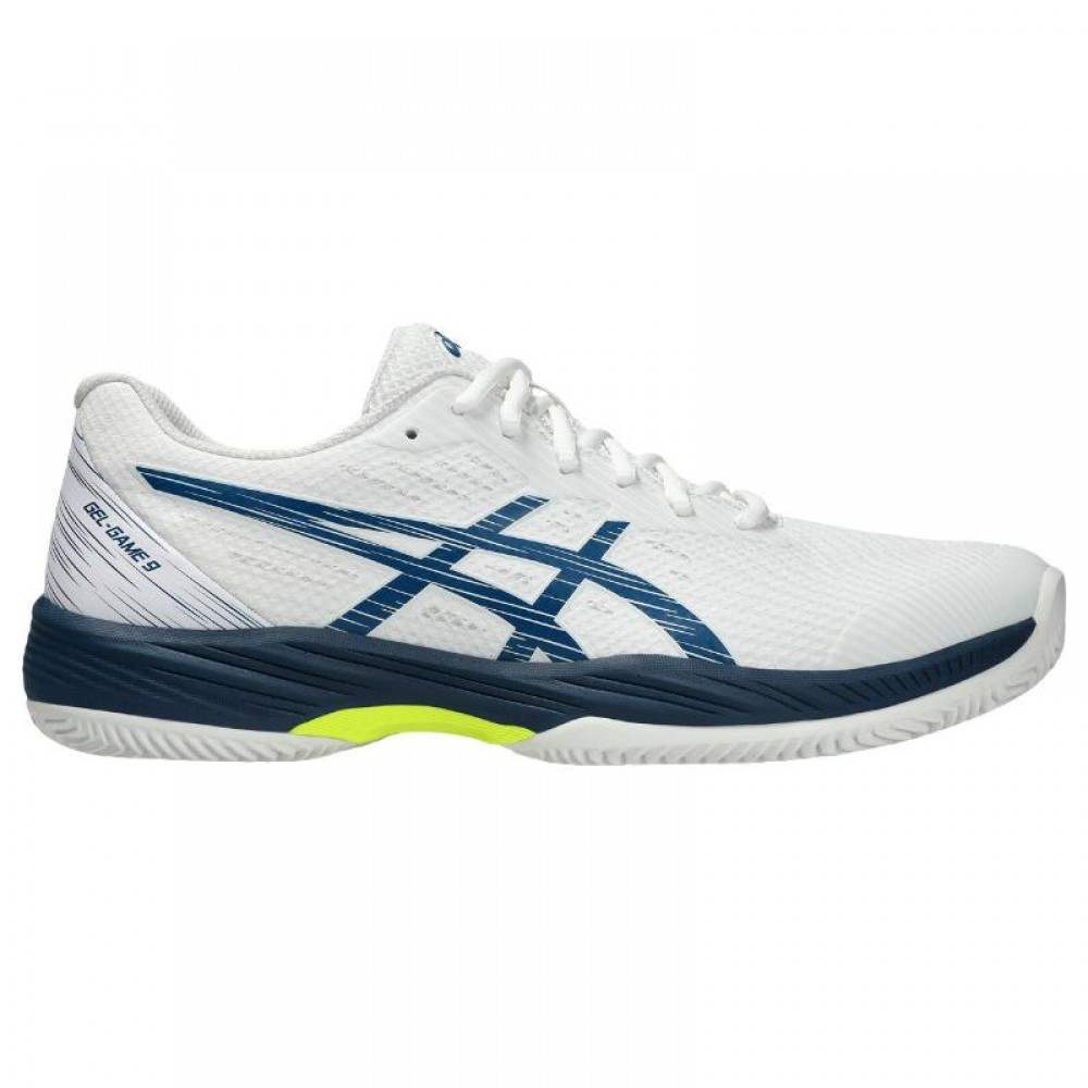 Asics Gel Game 9 Clay White Blue Mako Sneakers