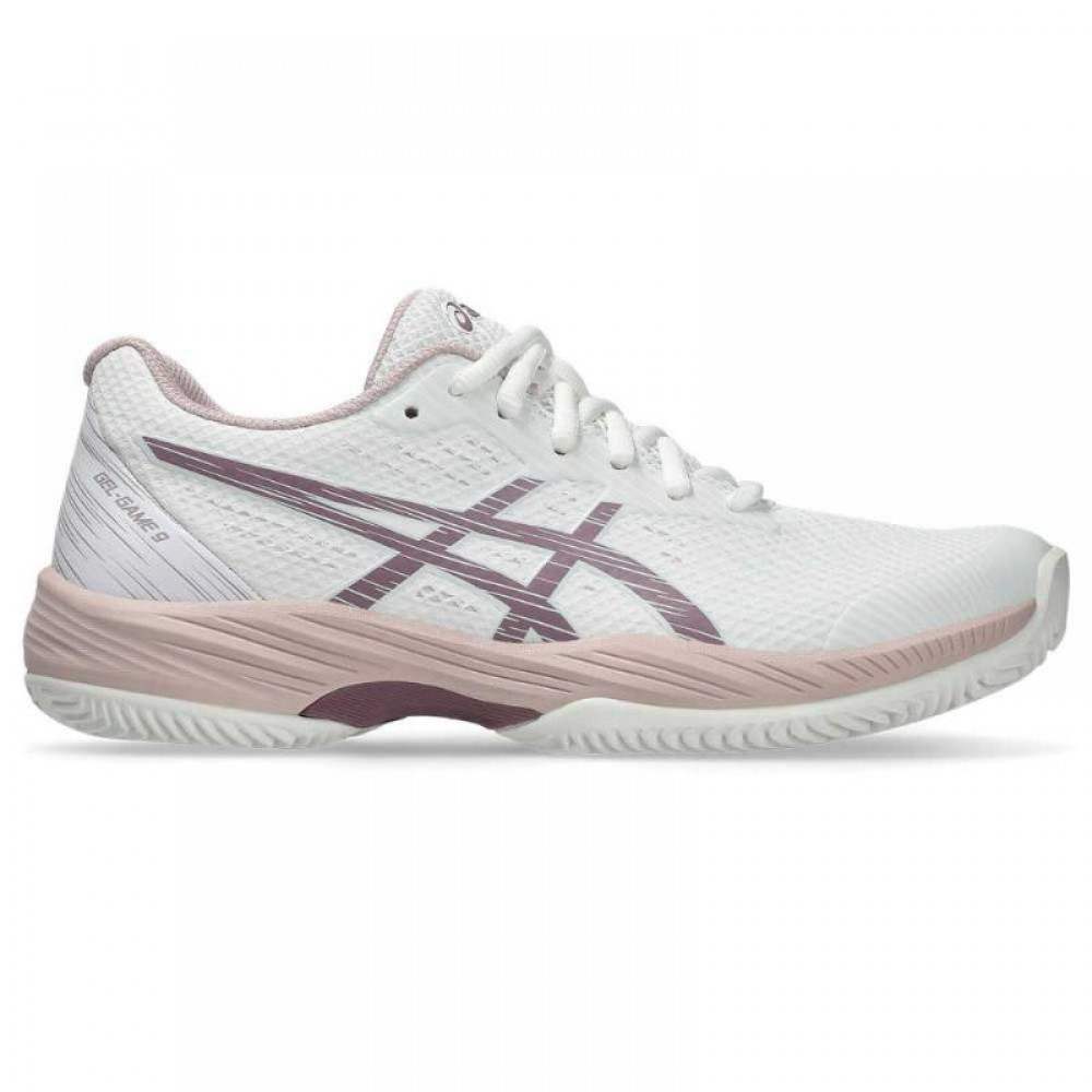 Asics Gel Game 9 Clay White Mauve Women''s Sneakers