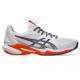 Asics Solution Speed FF 3 TERRE BATTUE Blanc Gris Orange Baskets