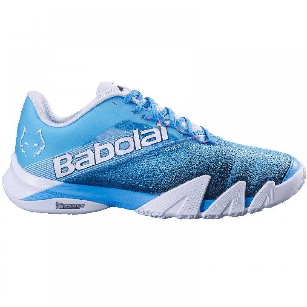 Babolat Juan Lebron Jet Premura 2 Cyan Blue White Sneakers