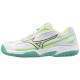 Mizuno Break Shot 4 Clay White Black Lime Women''s Sneakers