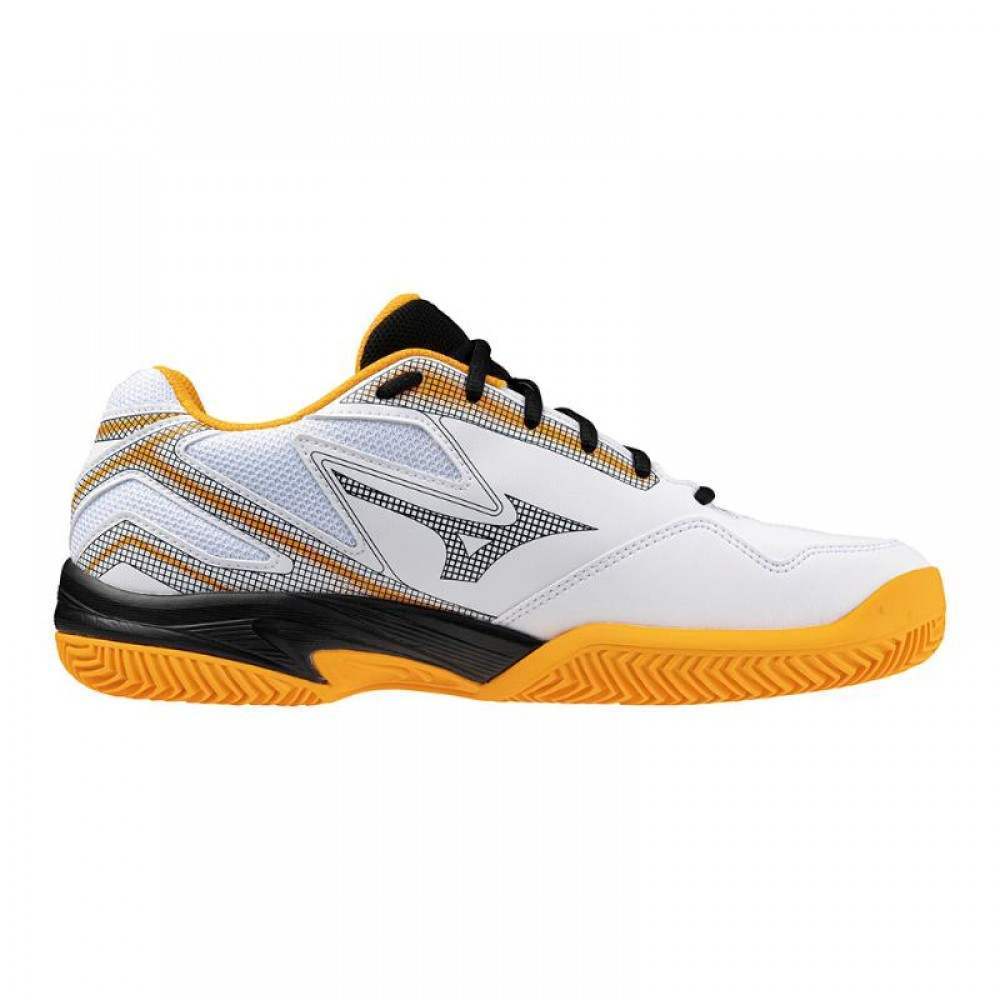 Mizuno Break Shot 4 Padel White Blue Orange Shoes