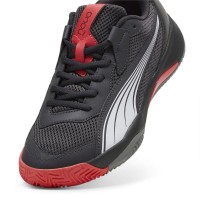 Puma Nova Court Dark Gray Black Red Sneakers