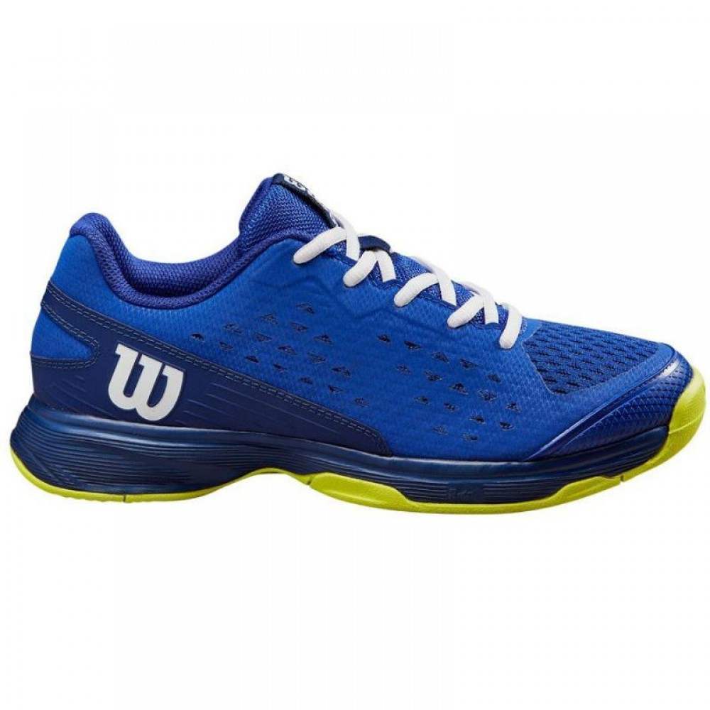 Wilson Rush Pro Blue Yellow Junior Shoes